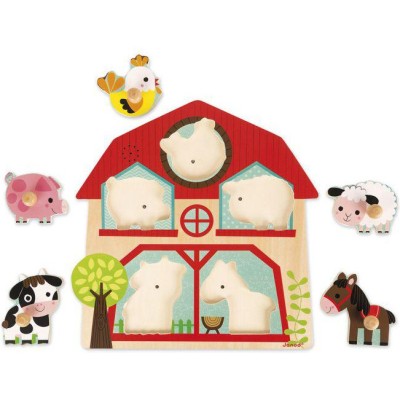 Puzzle musical Les copains de la Ferme - Un jouet - Janod