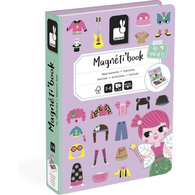 Magnéti'book déguisements fille, 46 magnets : Jeux éducatifs magnétiques - Janod