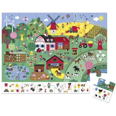 Puzzle d'observation La Ferme 24 pièces : Puzzles 20 à 49 pièces - Janod