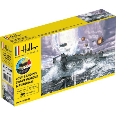 Kit de démarrage - Lcvp Landungsboot + Figures - Heller - Starter Kit - Heller 56995