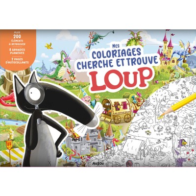 Mes coloriages cherche & trouve loup - Activités et loisirs créatifs - Auzou