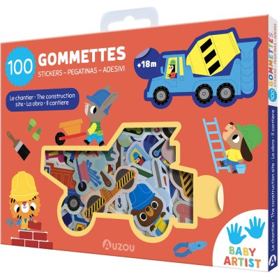 100 gommettes - Le chantier - Activités et loisirs créatifs - Auzou