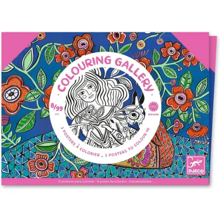 Posters à colorier : colouring gallery : floraison - Djeco