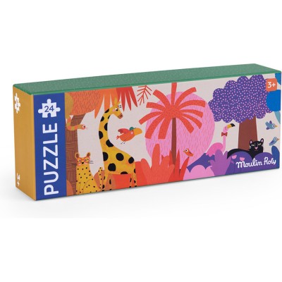 Puzzle 24 la jungle arc en ciel Les Toupitis - Moulin Roty