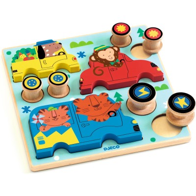 Puzzles relief : puzz & roll color - djeco