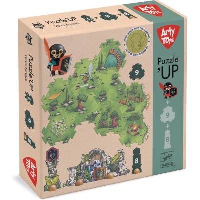 Puzzl up arty toys : voras furious -18pcs - djeco