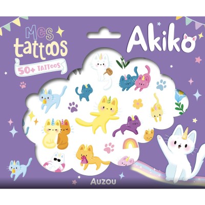 Mes p'tits tattoos - Mes tattoos akiko - Activités et loisirs créatifs - Auzou