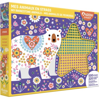 Mon coffret d'artiste - Mes animaux en strass - Activités et loisirs créatifs - Auzou