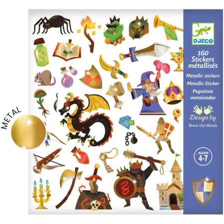 160 Stickers Médiéval fantastique - Djeco