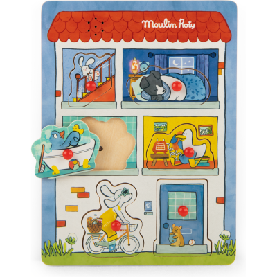 Puzzle sonore en bois Puce & Pilou - Moulin Roty