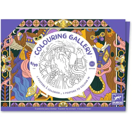 Posters à colorier : colouring gallery : héroïque - Djeco