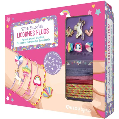 Mon superbe bijou - Mes bracelets licornes fluos - Activités et loisirs créatifs - Auzou