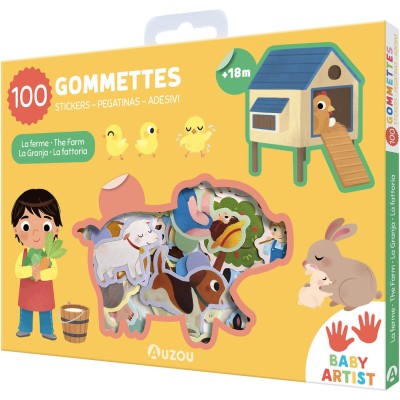 100 gommettes la ferme - Activités et loisirs créatifs - Auzou