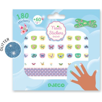 Stickers pour les ongles Papillons de printemps - Djeco - Manucure enfant
