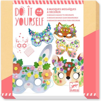 Diy masques mosaïques : animaux de la forêt - djeco