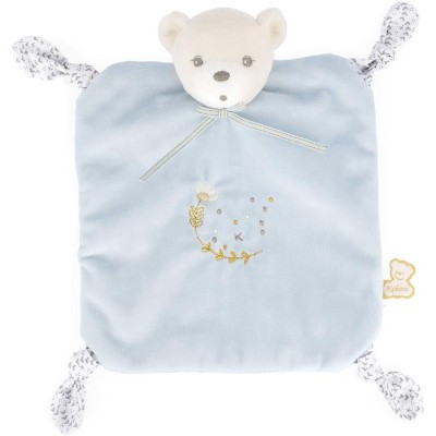 Doudou ours bleu - Doudou brodé ourson - Kaloo