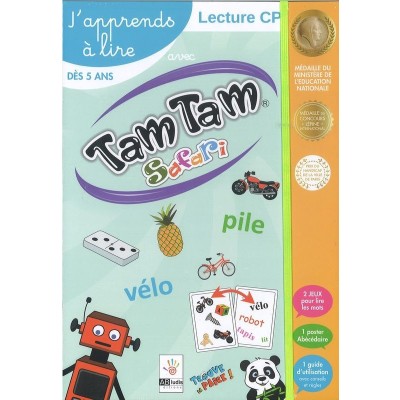 Tam tam safari - coffret cp abludis - 2 jeux pour lire les syllabes simples et les syllabes complexes. - Ab Ludis Editions