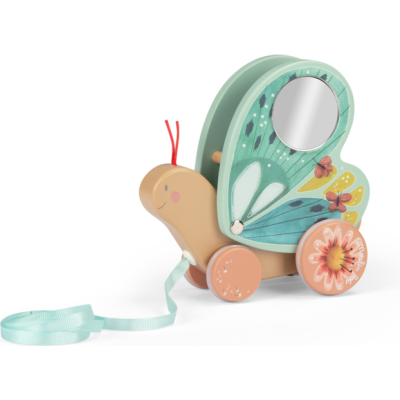 Papillon à tirer Trois petits lapins - Jouet en bois - Moulin Roty