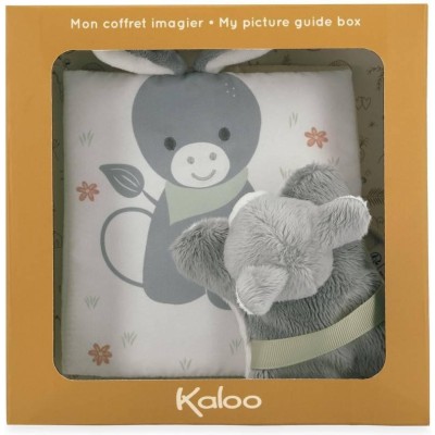 Livre d'éveil en tissu pour bébé - Imagier et petit doudou âne, - Kaloo