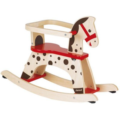 Cheval à bascule bois - Jouet à bascule motricité bébé - Janod