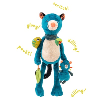 Peluche d'activités Zimba Panthère Dans la jungle - Moulin Roty