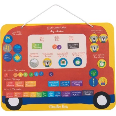 Calendrier pour enfant magnétique - Les Popipop - Moulin Roty