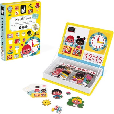Magnetibook - Jeu magnétique pour apprendre l'heure dès 3 ans - Janod