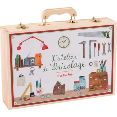 Grande valise bricolage 14 pièces L'Atelier de bricolage - Moulin Roty
