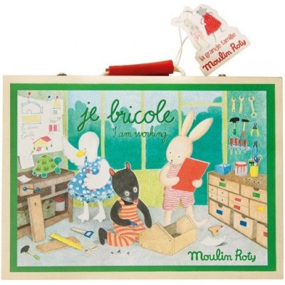 Valise à outils Je bricole en bois La Grande Famille - Moulin Roty