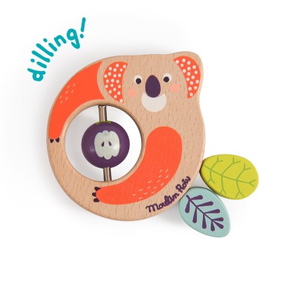 Hochet bois koala Dans la jungle - Jouet d'éveil - Moulin Roty