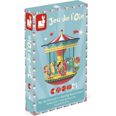 Jeu de l'oie carrousel - bois et carton - : Jeux de parcours - Janod