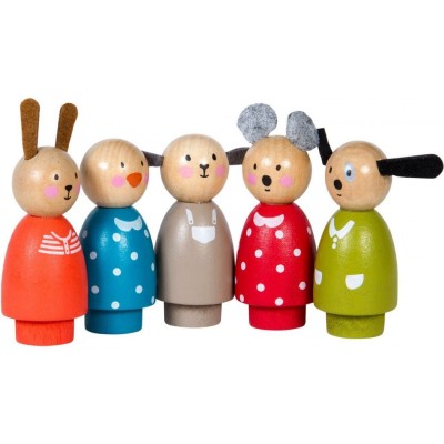 Personnages en bois La Grande Famille - Moulin Roty