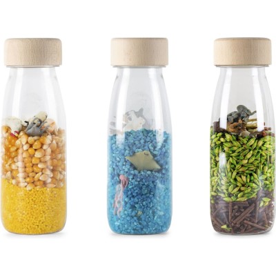 3 bouteilles sensorielles nature - 0 à 3 ans - Petit Boum