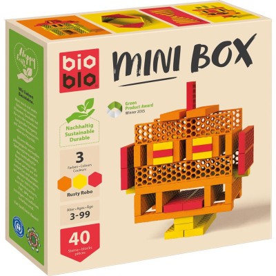 Bioblo Mini box orange, jaune, rouge 40 briques