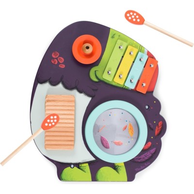 Pakou toucan multi-activités musicales jouet en bois - Moulin Roty