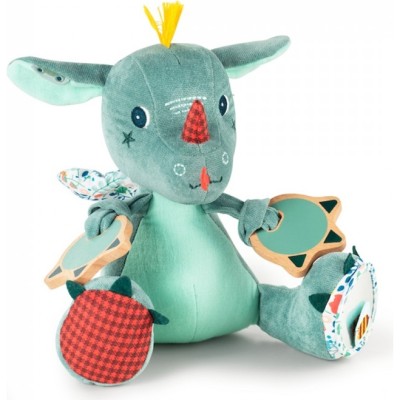Peluche Joe le Dragon multi-activités - Hochet d'activités - Lilliputiens