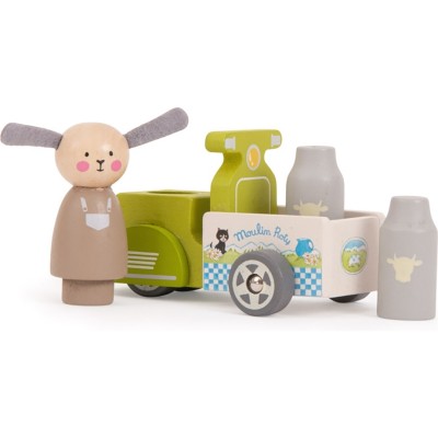 Triporteur du Laitier Jouet en bois - Moulin Roty