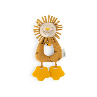 Anneau-hochet lion Sous mon baobab - Moulin Roty