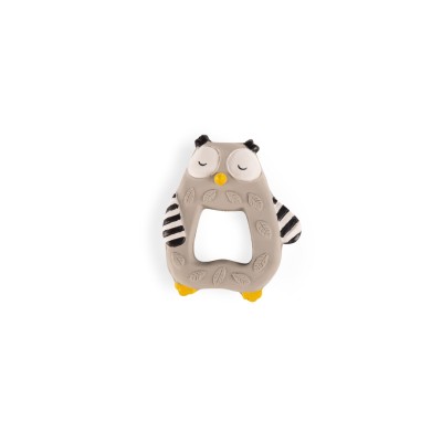 Anneau de dentition caoutchouc Hibou Les moustaches - Moulin Roty