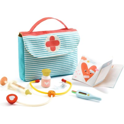 Malette de docteur pour poupée, poupon et peluche - Pomea Djeco