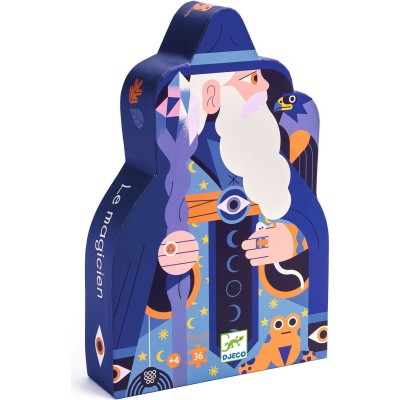 Puzzle 36 pièces - Le magicien au sceptre de cristal - Djeco