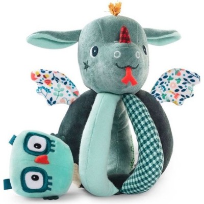 Hochet Bébé Joe le Dragon avec son ami Hibou - Lilliputiens