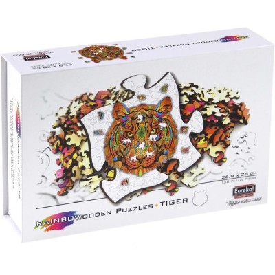 Rainbow Puzzle en bois - Tigre - 139 pièces - Gigamic - Jeux classiques