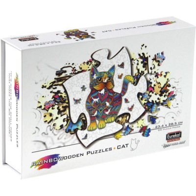 Rainbow Puzzle en bois - Chat - 99 pièces - Gigamic - Jeux classiques