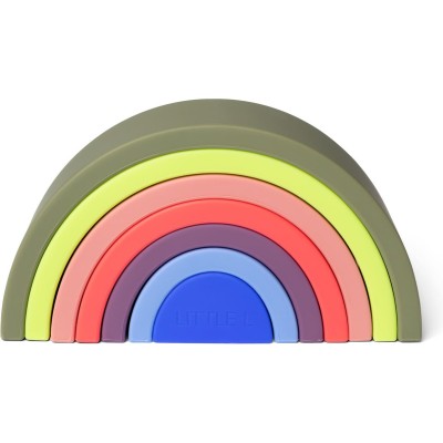 Arc-ciel 7 pièces Vert, rose et bleu - Little