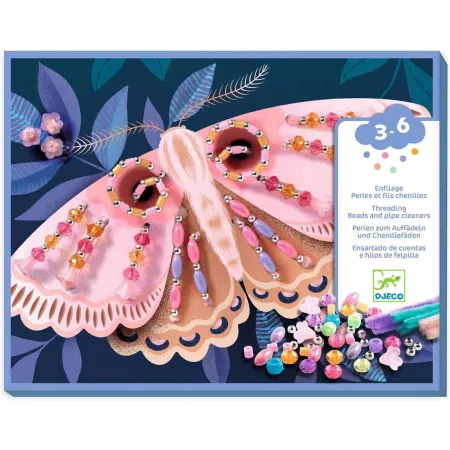 Enfilage perles et fils chenilles : Illuminer la nuit - Djeco