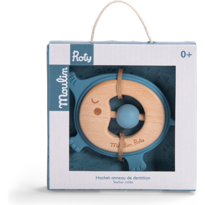 Hochet anneau de dentition éléphant Sous mon baobab - Moulin Roty