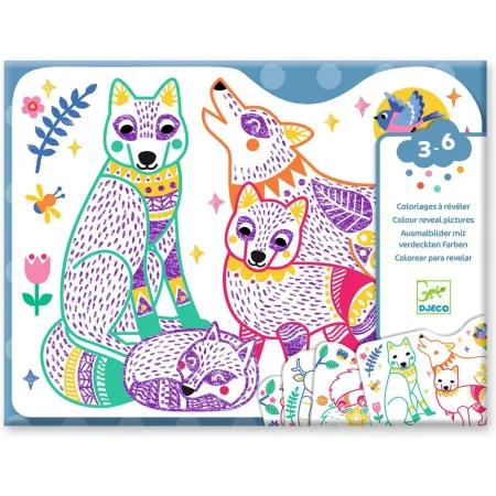 Coloriages à réveler : Familles de la forêt - Djeco