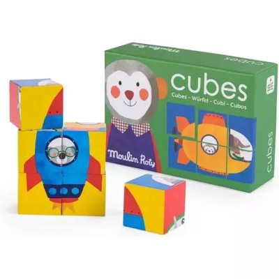 Puzzle 6 cubes Les Popipop - Moulin Roty