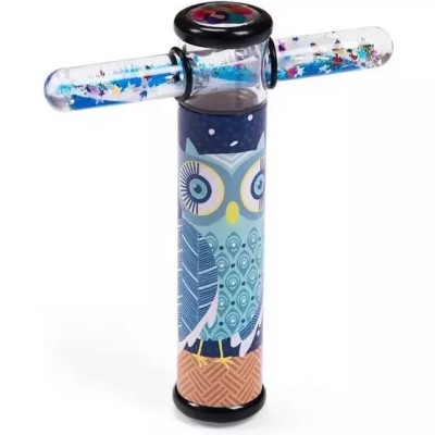 Kaléidoscope paillettes phosphorescent chouette - Moulin Roty